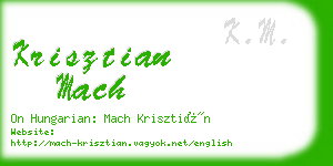 krisztian mach business card